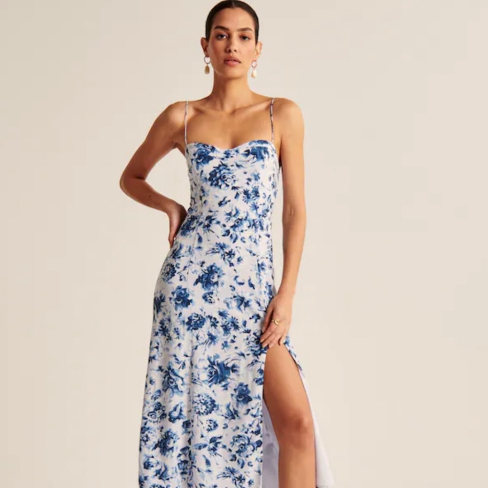 Abercrombie High Slit Midi Dress